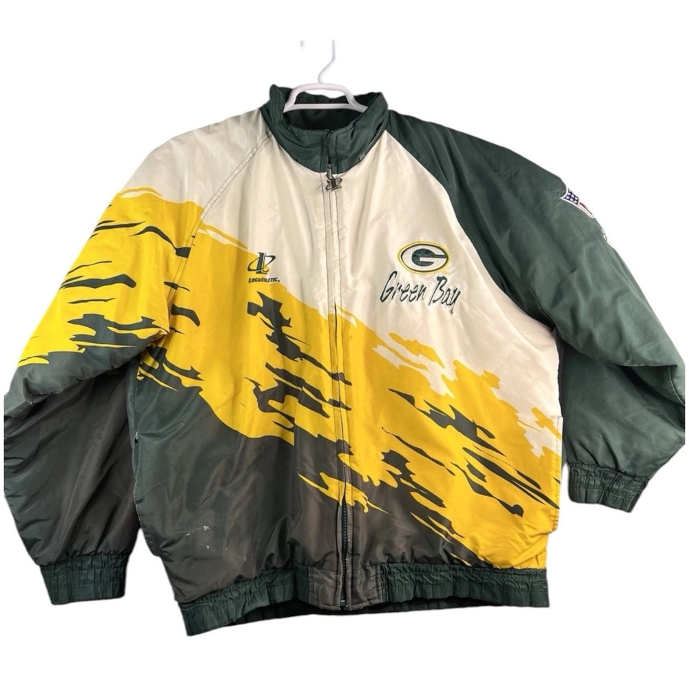 Logo Athletic Green Bay Packers Jacket XL Mens Vintage 90s ProLine NFL Splash